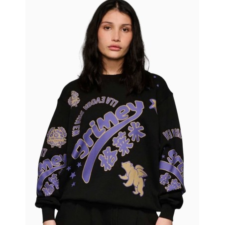 Sudadera Grimey Concreat Jungle We Are Above All Black