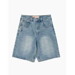 Pantalón Corto Grimey Stardust Baggy Washed Light Blue