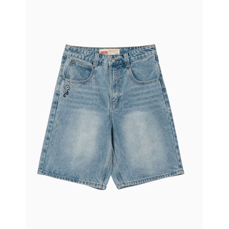 Pantalón Corto Grimey Stardust Baggy Washed Light Blue