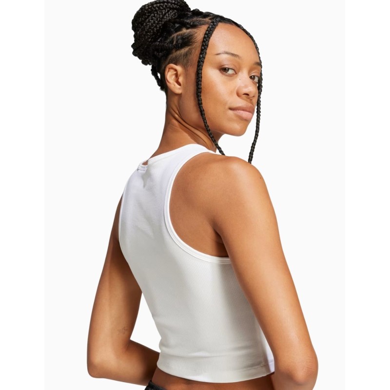 Camiseta de Tirantes Adidas Essentials Ribbed Blanca