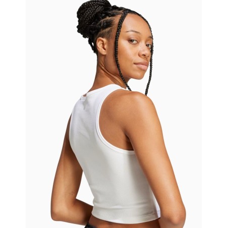 Camiseta de Tirantes Adidas Essentials Ribbed Blanca