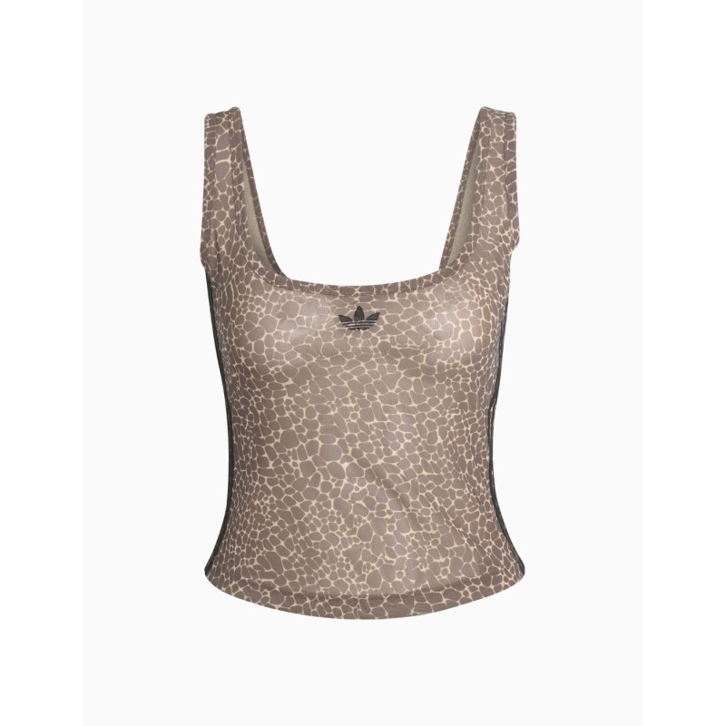 Camiseta Adidas sin Mangas AOP estampado Girafa Marrón