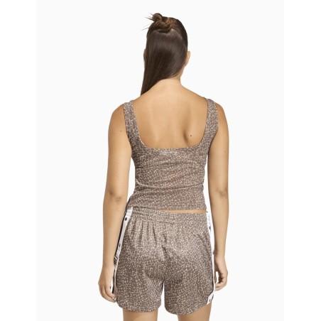 Camiseta Adidas sin Mangas AOP estampado Girafa Marrón