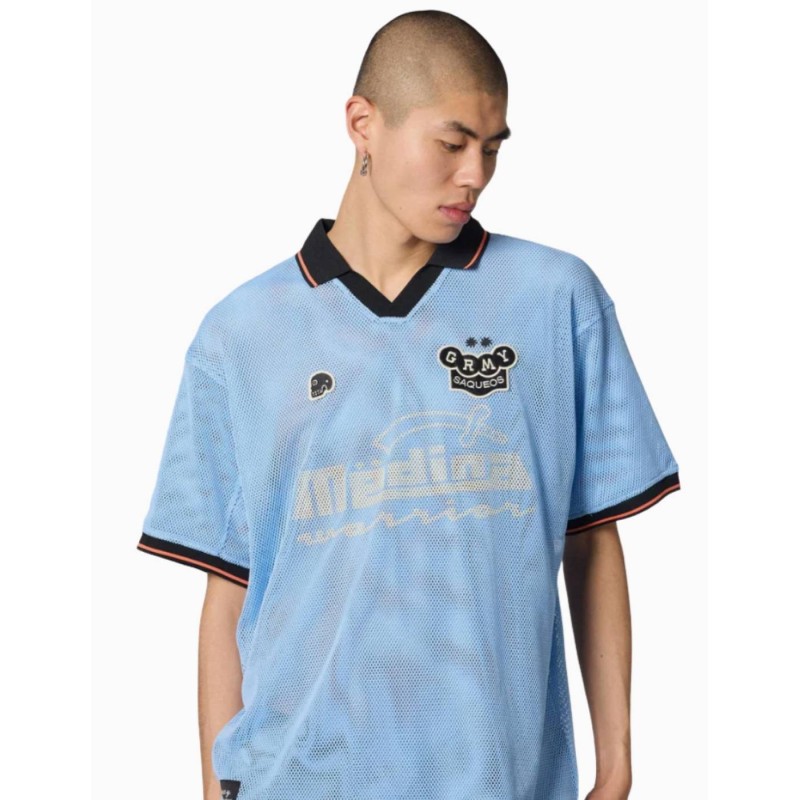 Camiseta Grimey De Fútbol Machetazos Boxy Mesh Blue