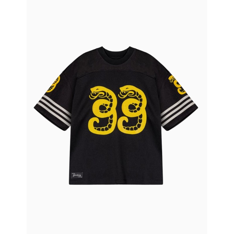 Camiseta Grimey De Football Droppin Science Mesh Boxy Black