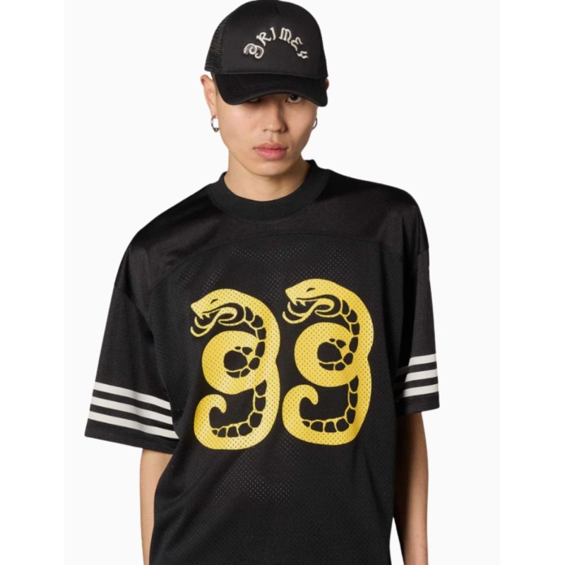 Camiseta Grimey De Football Droppin Science Mesh Boxy Black