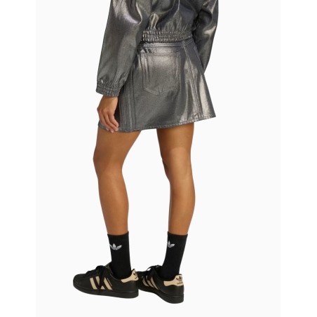 Falda Adidas Tres Rallas Denim Plateada