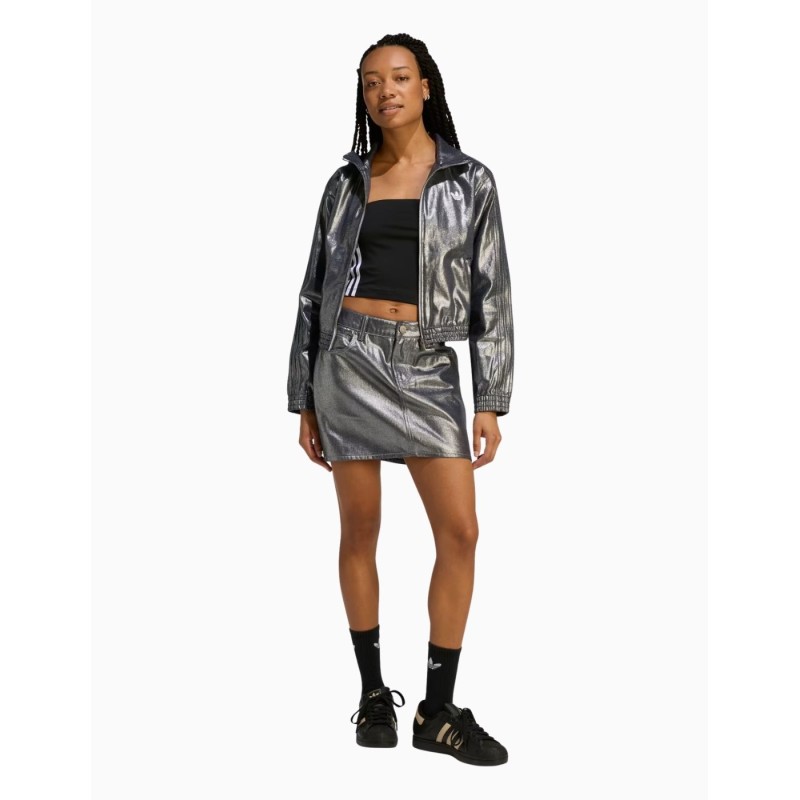 Falda Adidas Tres Rallas Denim Plateada