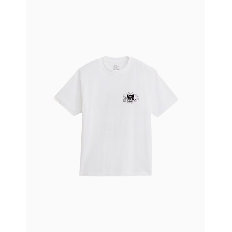 Camiseta Vans Hot Lines Short Sleave Blanca