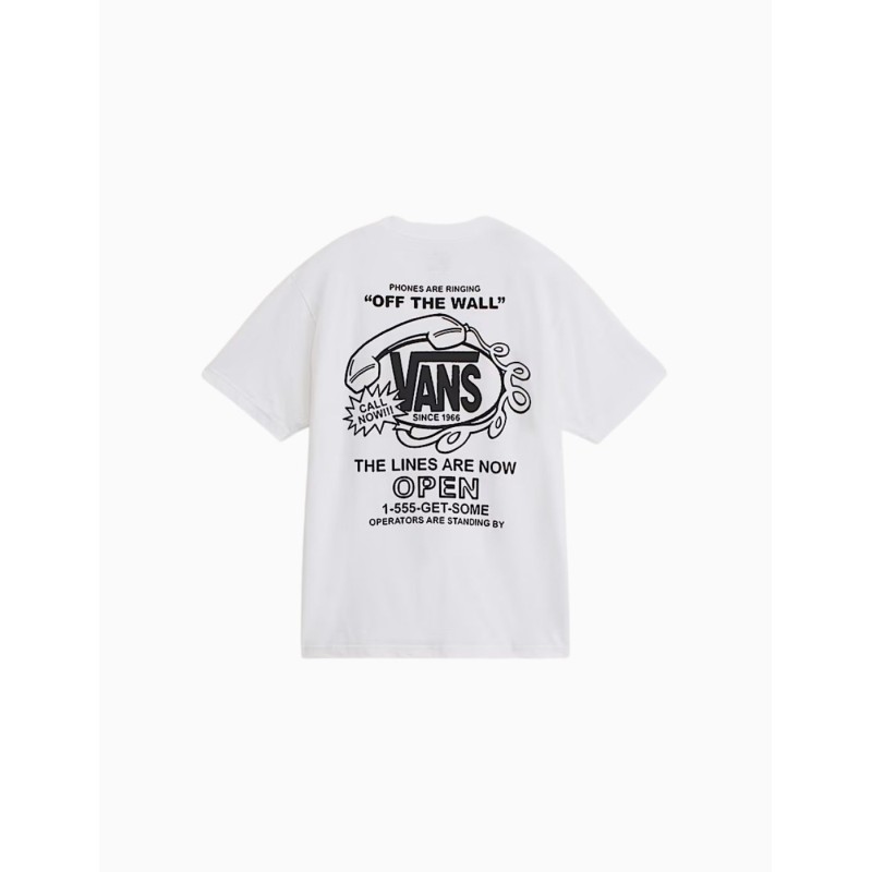 Camiseta Vans Hot Lines Short Sleave Blanca