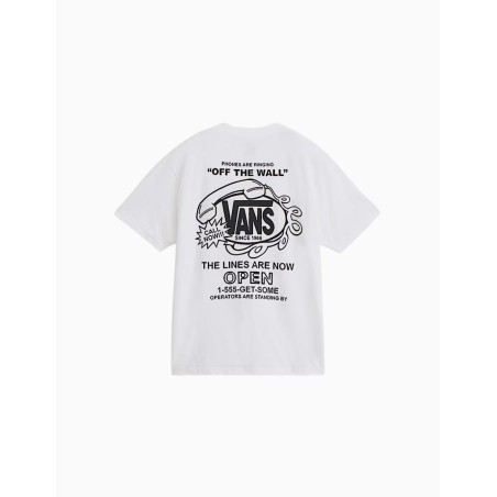 Camiseta Vans Hot Lines Short Sleave Blanca