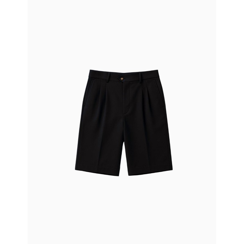 Pantalones Cortos Prohibited Newport Pleated Shorts Negros