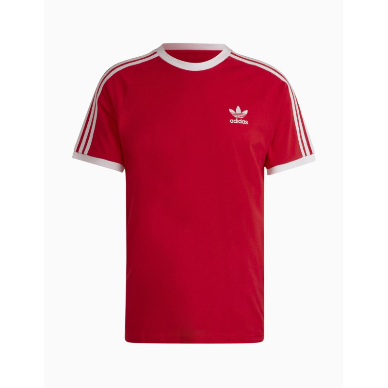 Camiseta de manga corta Adidas 3 Stripes Scarlet Red