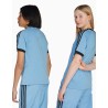 Camiseta Adidas 3 Stripe Tee Azul para Niño
