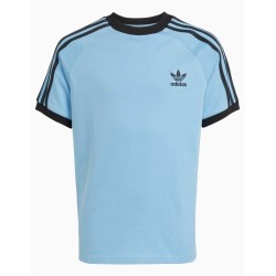 Camiseta Adidas 3 Stripe Tee Azul para Niño