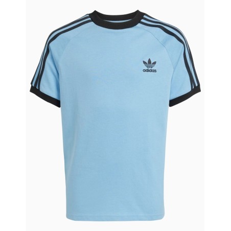 Camiseta Adidas 3 Stripe Tee Azul para Niño