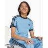 Camiseta Adidas 3 Stripe Tee Azul para Niño