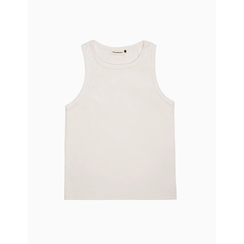 Camiseta Tank Prohibited The Embroidery Top Off-White