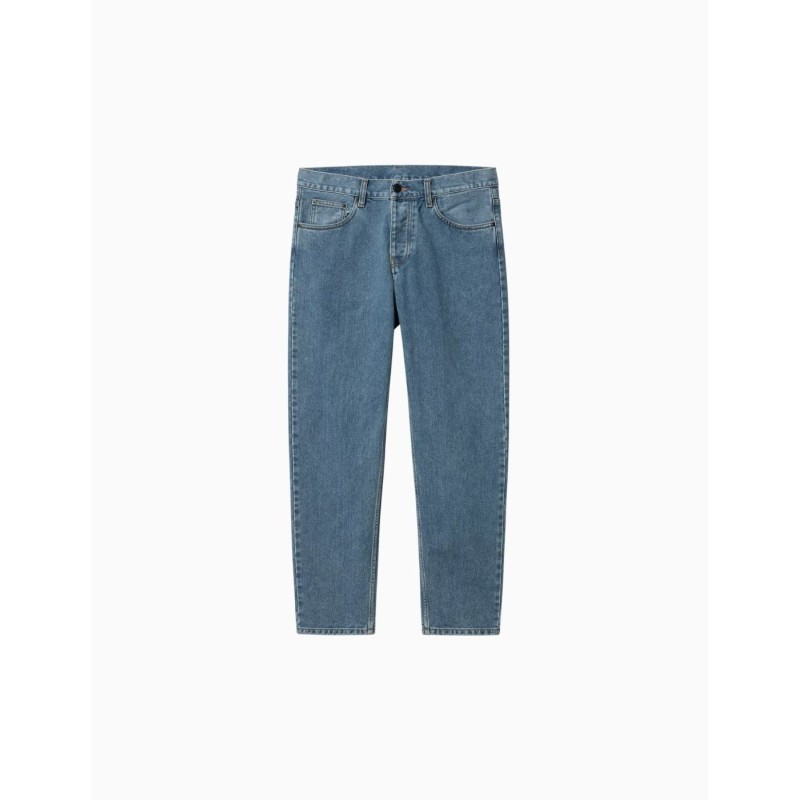 Pantalon Largo Carharrt Wip Newel Blue Stone Bleached No Length